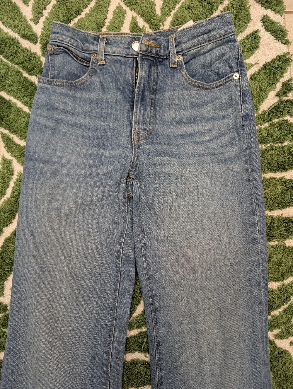 Everlane High Rise Flare Blue Jeans, Size 26